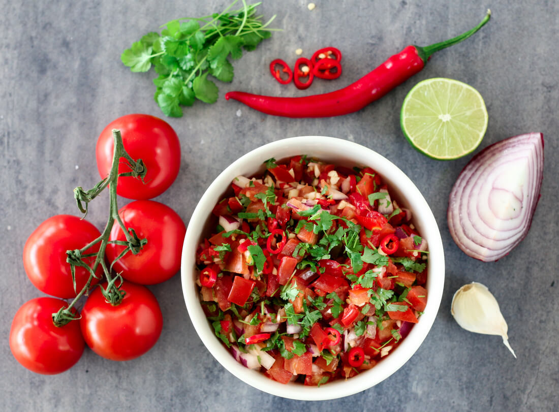 Enchiladas med Chilimarinert Kylling & Pico de Gallo